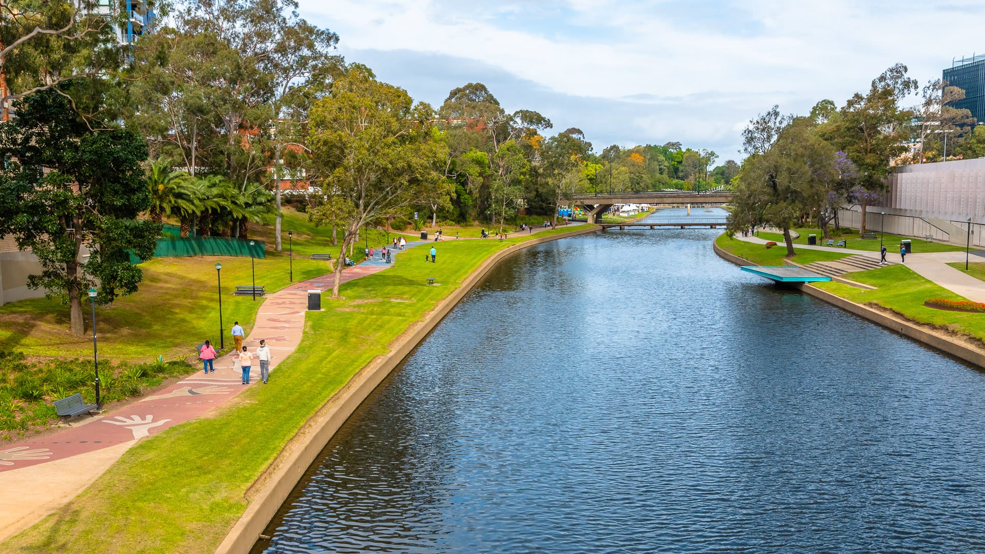 Parramatta Park and river in daylight, New South Wales, Australia