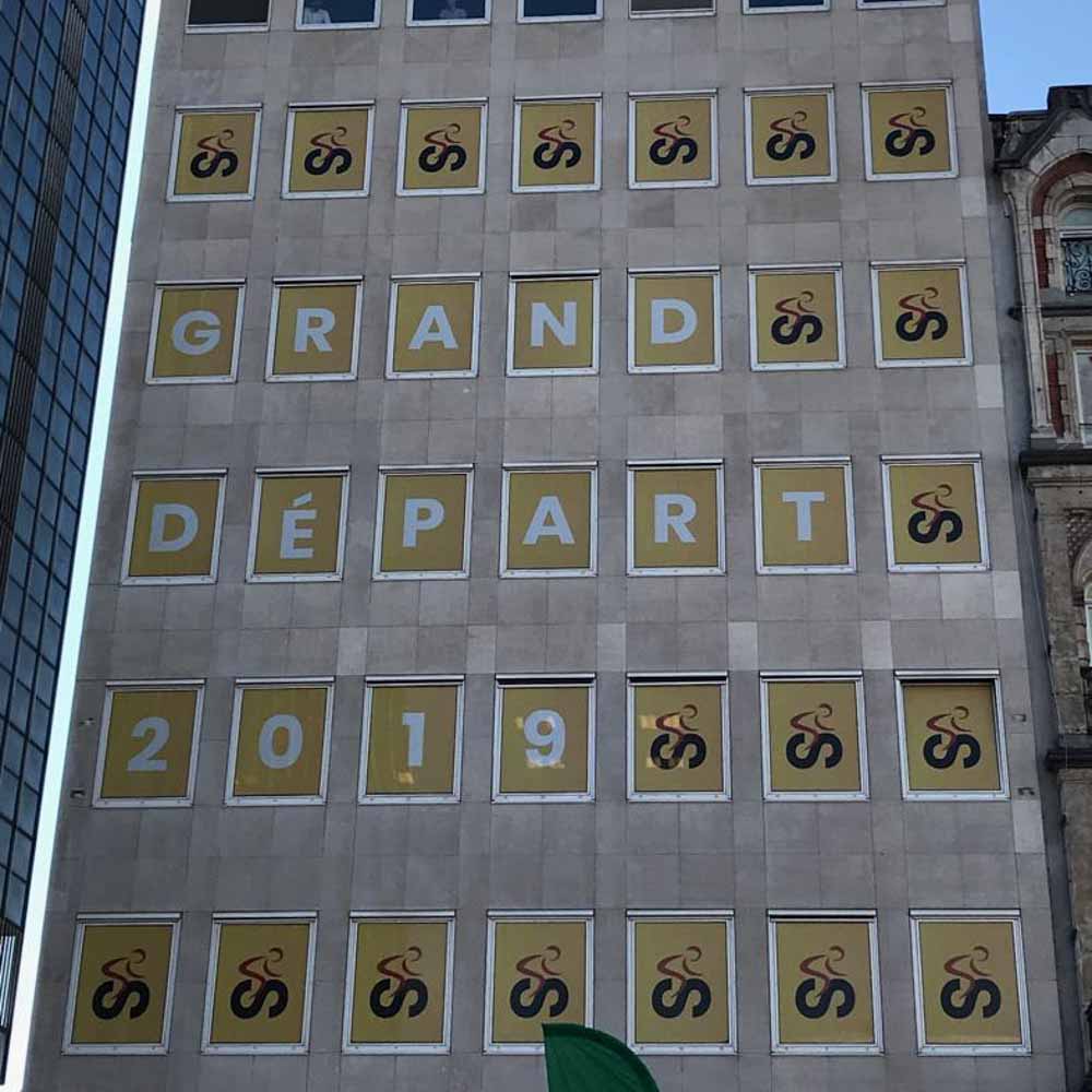 Scene of grand depart 2019 building in Tour de France cycling tours