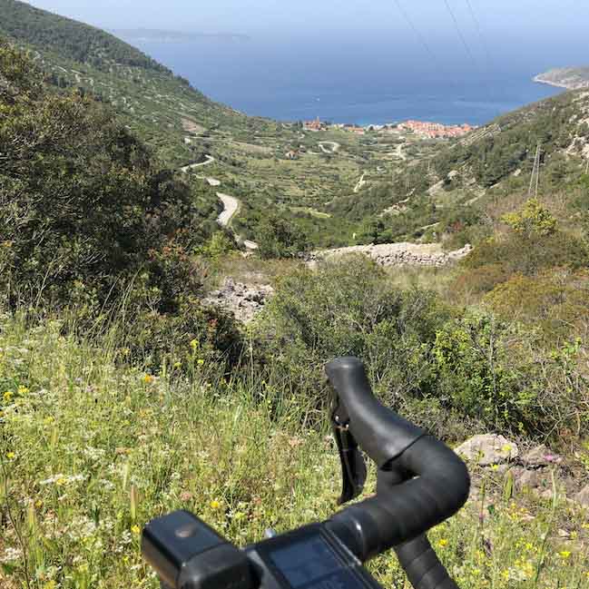 View of cycling pass in Croatia