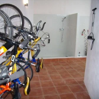 Bike room at Hotel L'Algadir del Delta