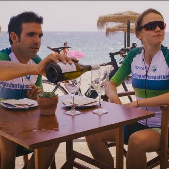 cyclists relaxing on a catalonia cycling holiday