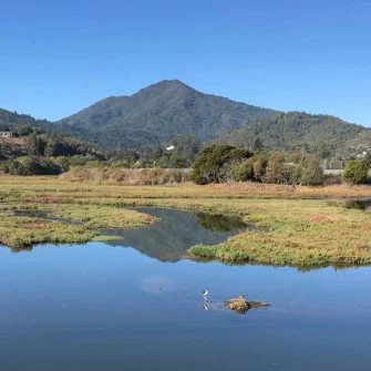 View of Larkspur mountain and lakes