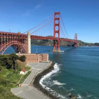 View of Golden Gate Bridge from Fort Point
