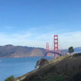 Golden Gate Bridge from Lincoln Boulevard san francisco
