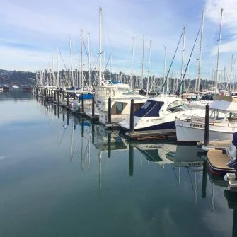 Sausalito waterfront on a San Francisco bike ride loop