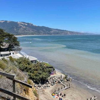 View over Bolinas Bay on this cycling route from San Francisco