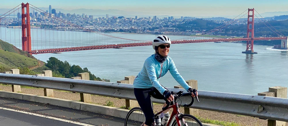Cycling san francisco near golden gate bridge