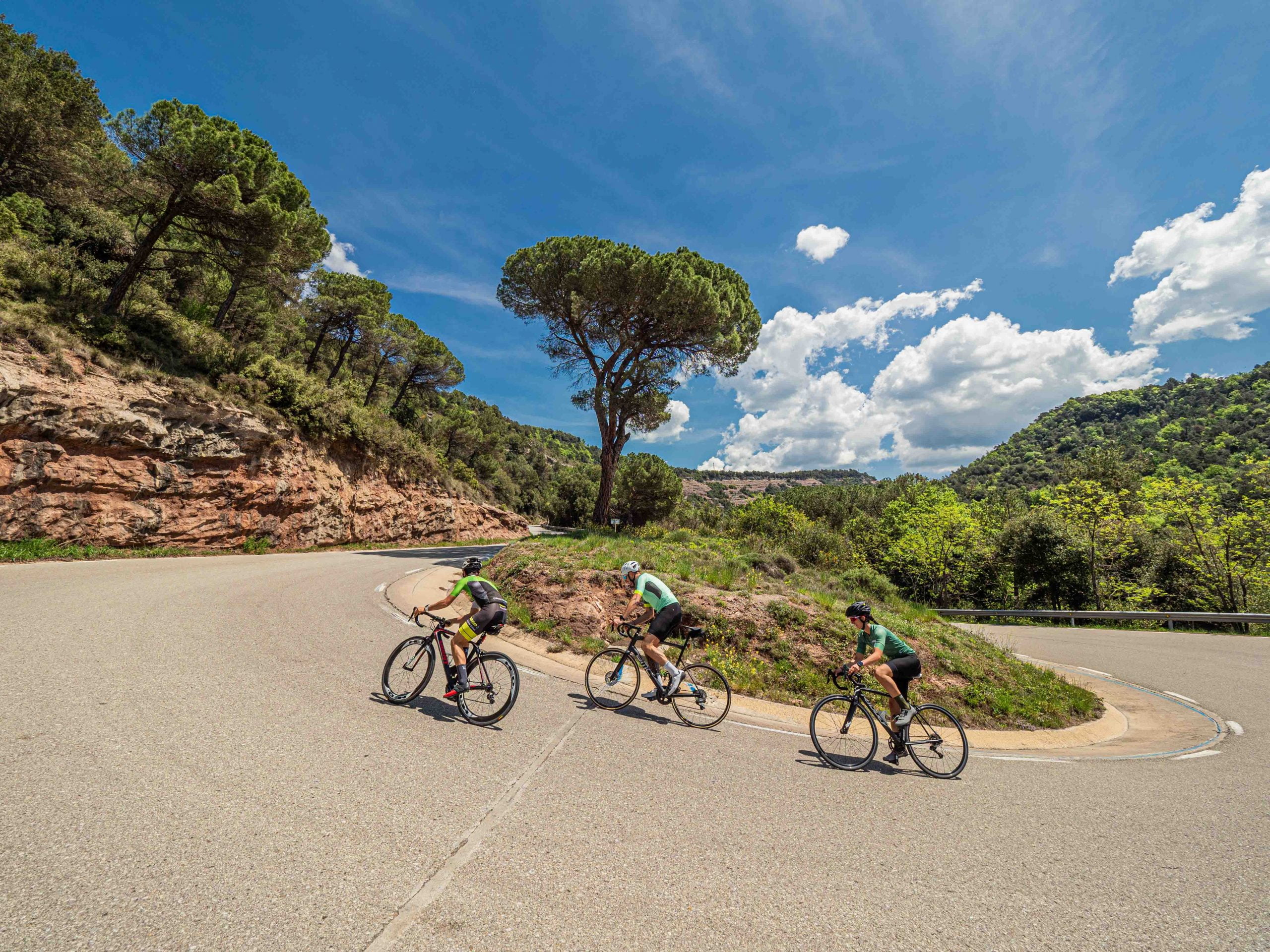 Cycling in the Osona region near Barcelona, Spain