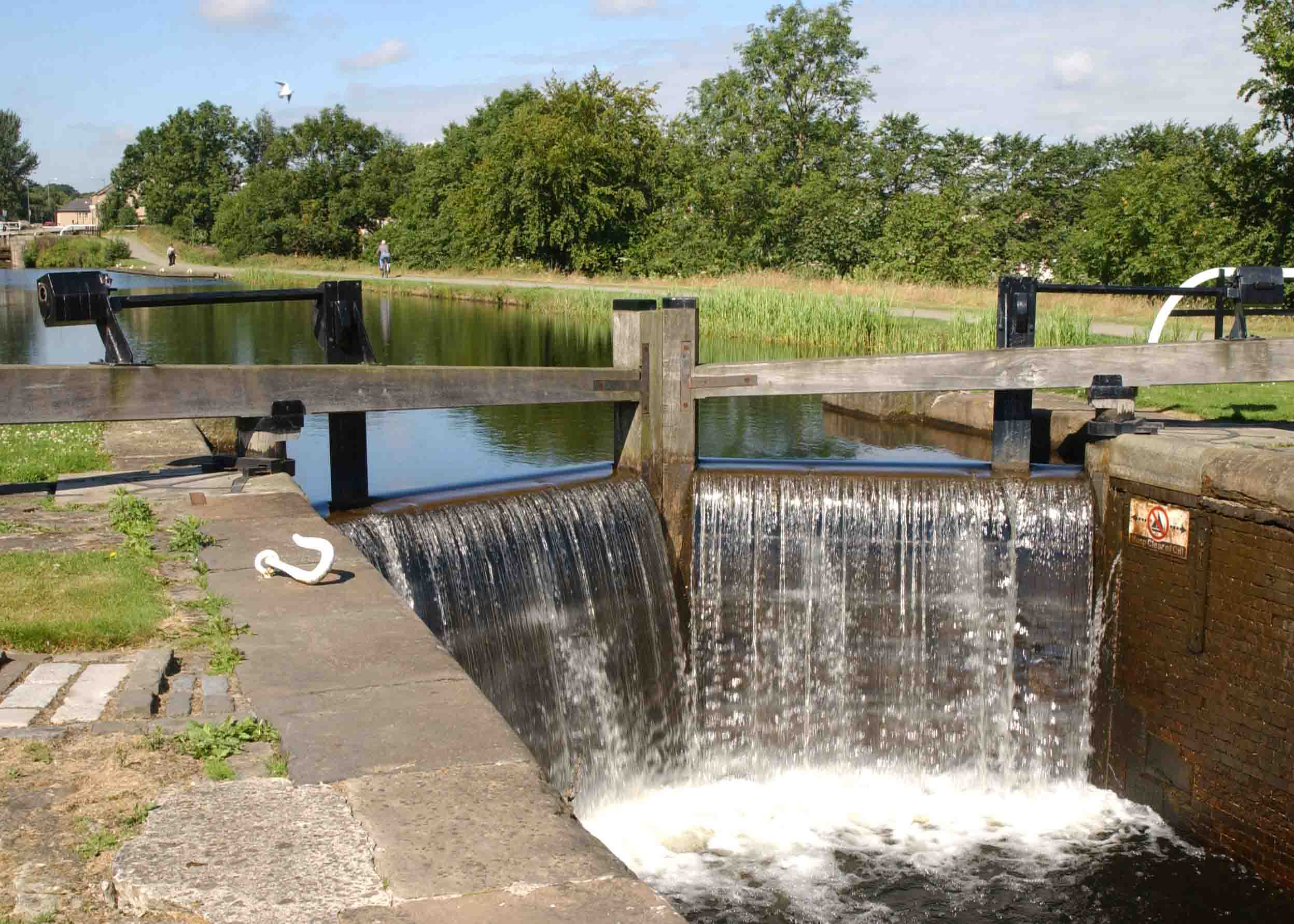 Lock on Falkirk canal