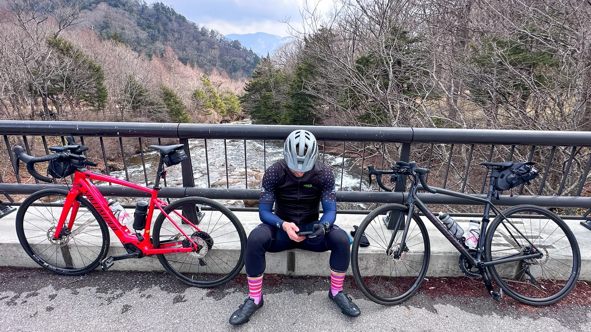 Rest stop by scenic Lake Chuzenji on the Nikko loop in Japan