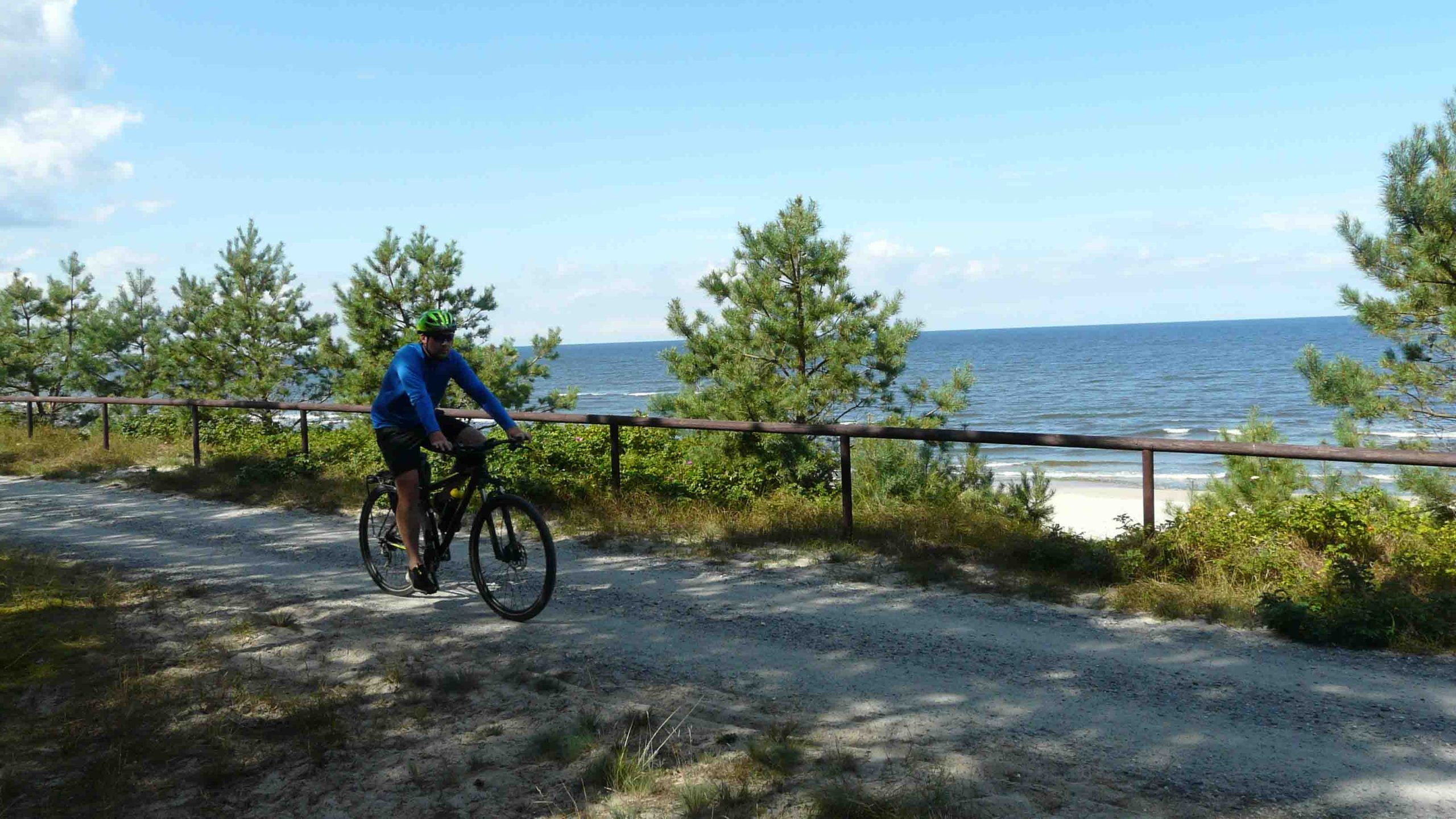 Cycling by the sea in Pomorskie region of Poland