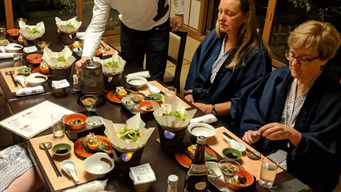 Meal in a ryokan in Japan