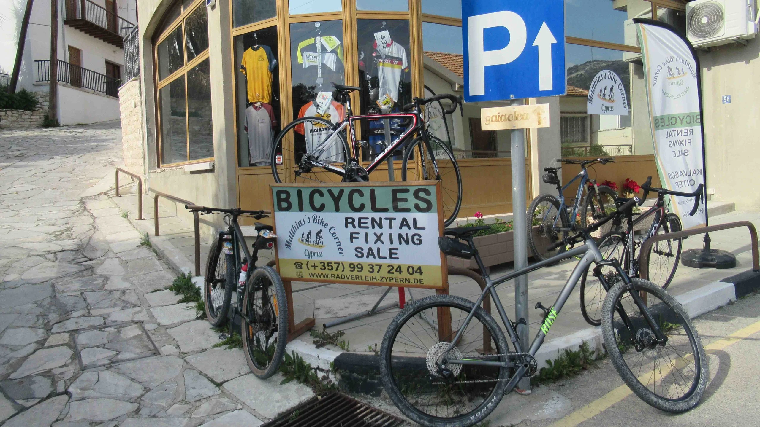 View of Matthias Bike Corner Cyprus