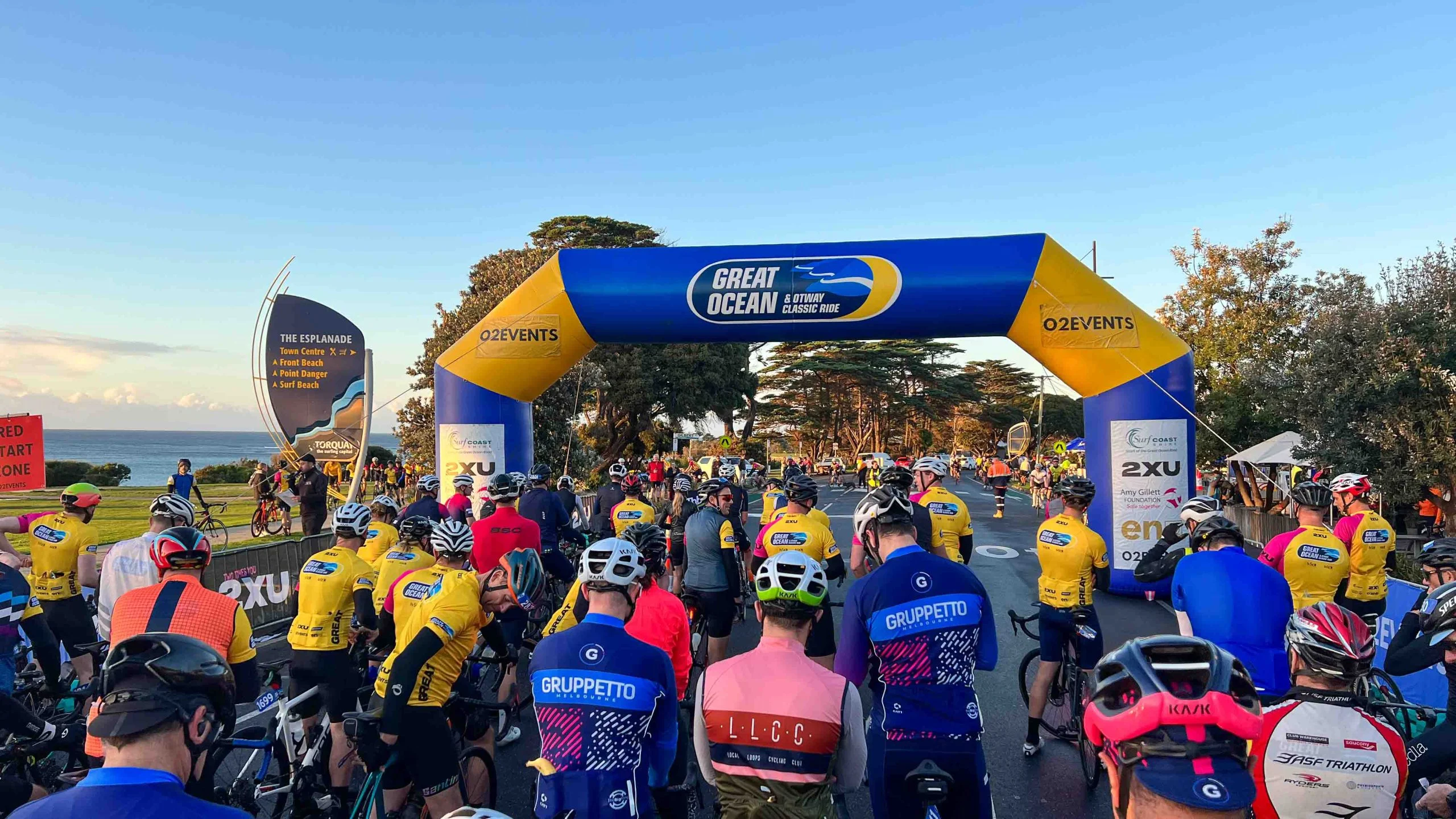 Start line at the Great Ocean Otway Classis (in Torquay)