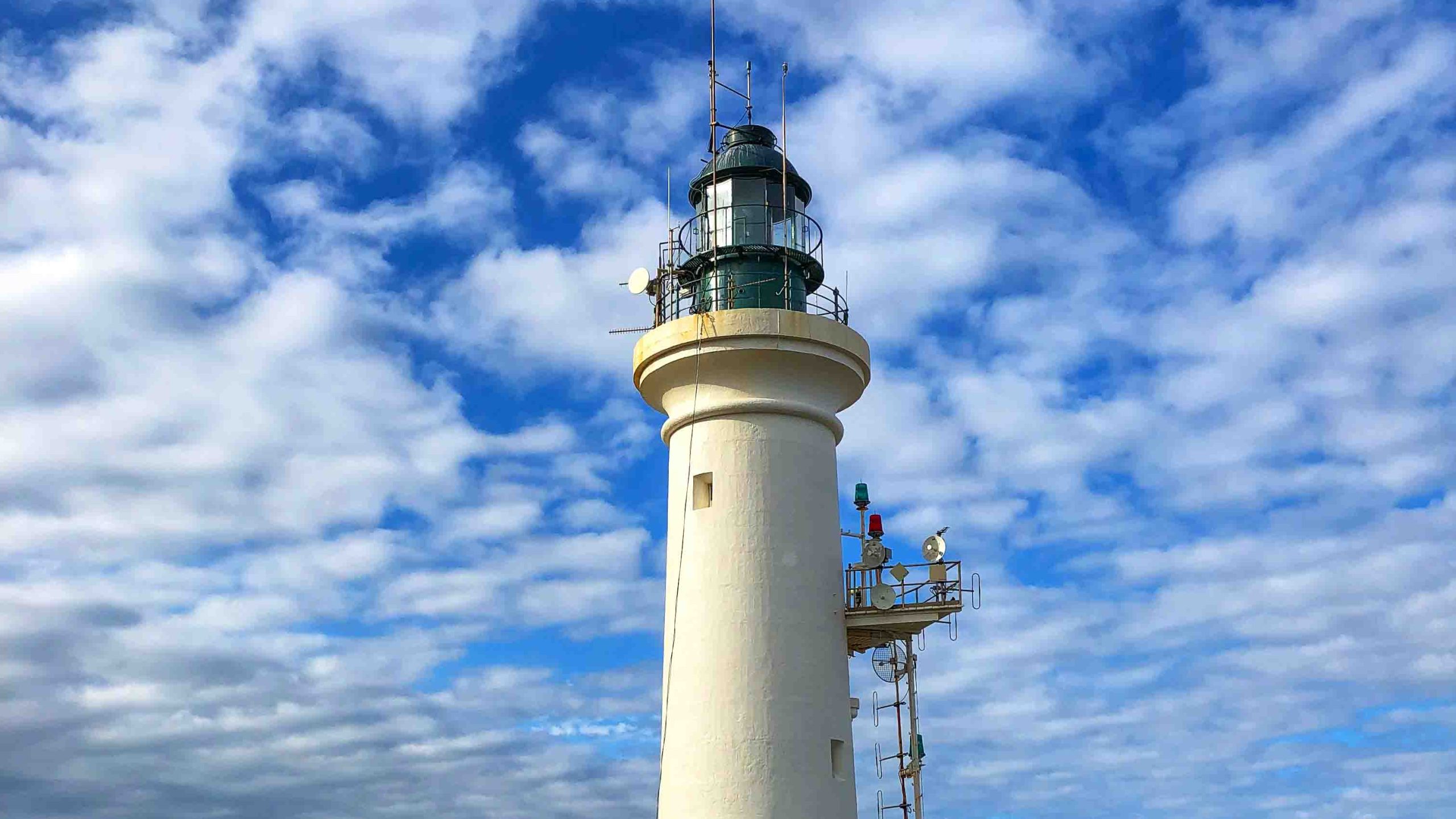Point Lonsdale Lighthouse with blue sky behind