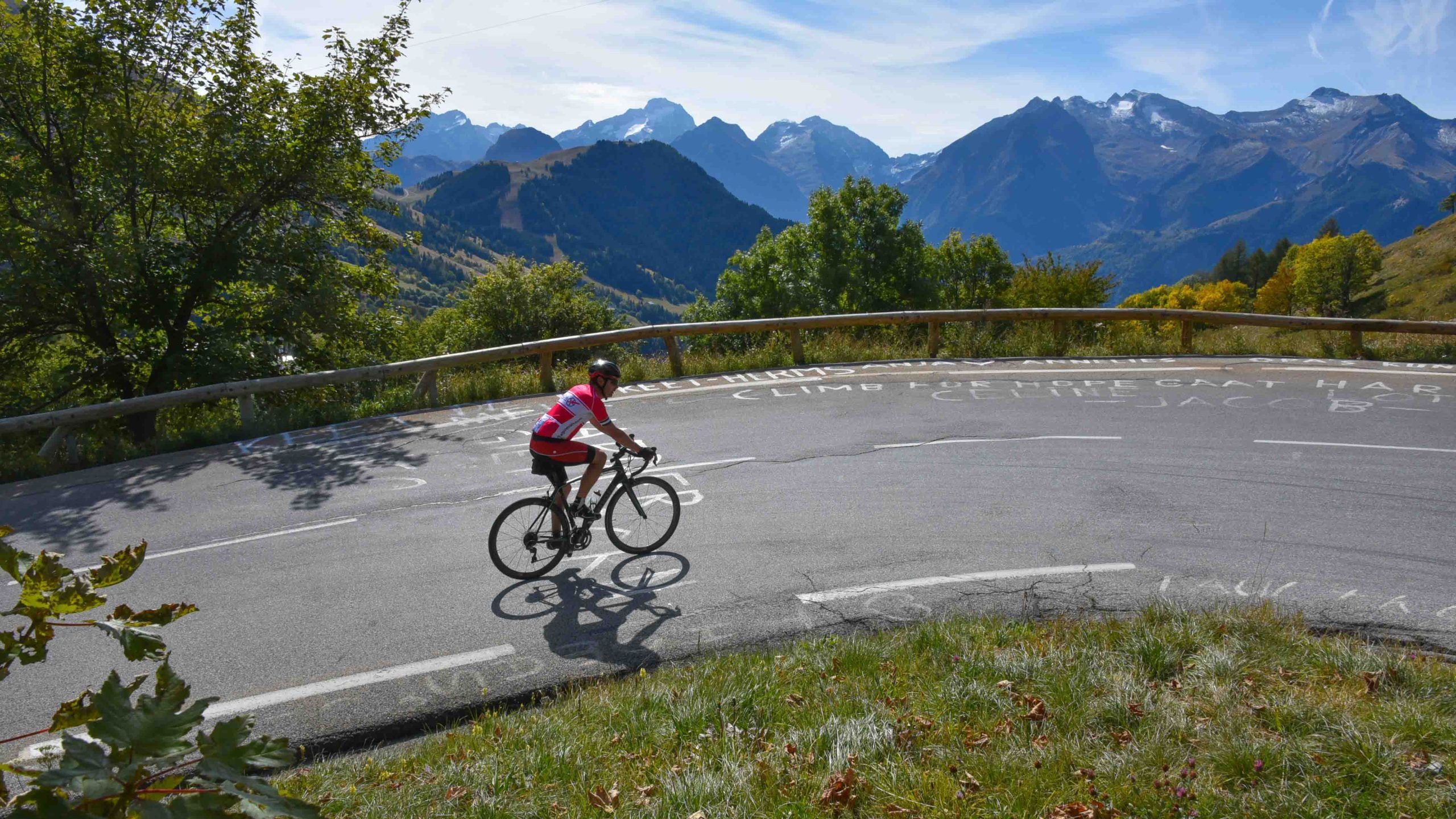 Cyclist on Alpe d'Huez