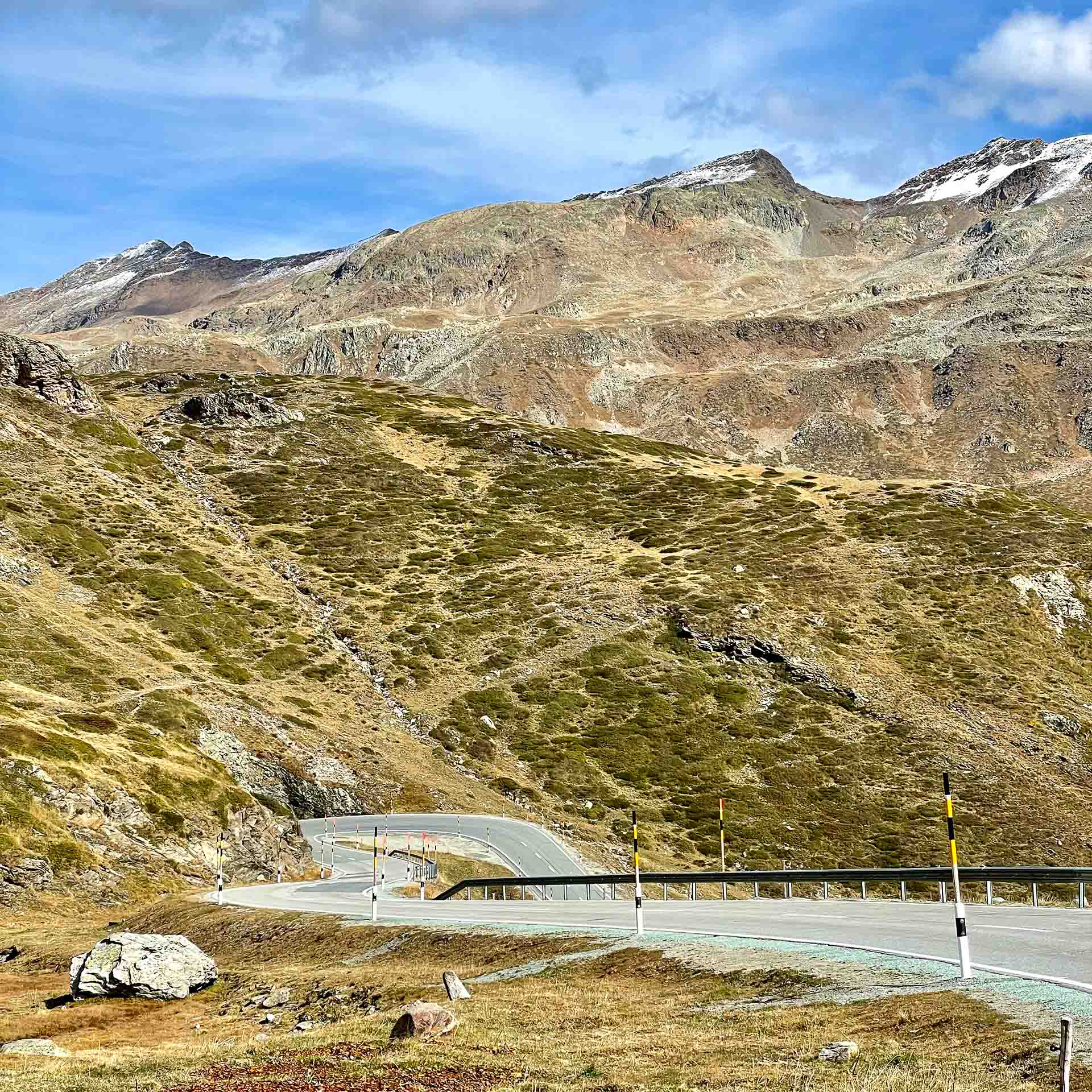 Switchbacks down the Bernina Pass, Switzerland