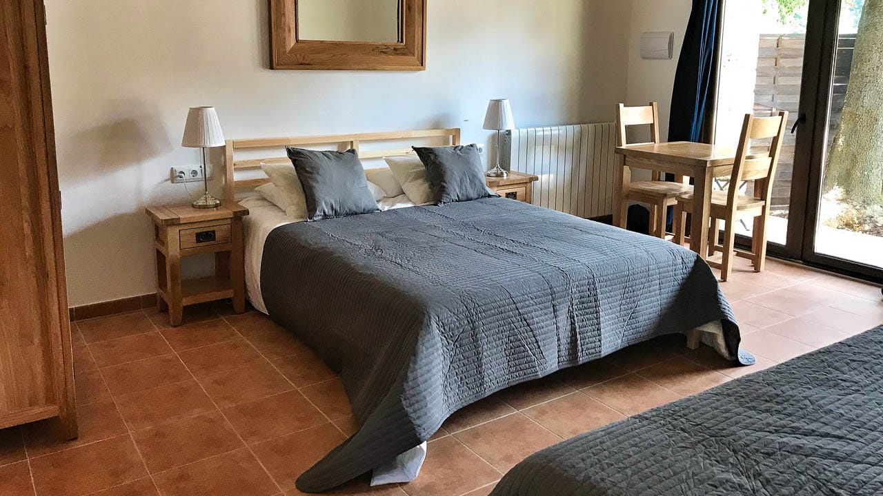 A hotel room of cycling camps in Spain