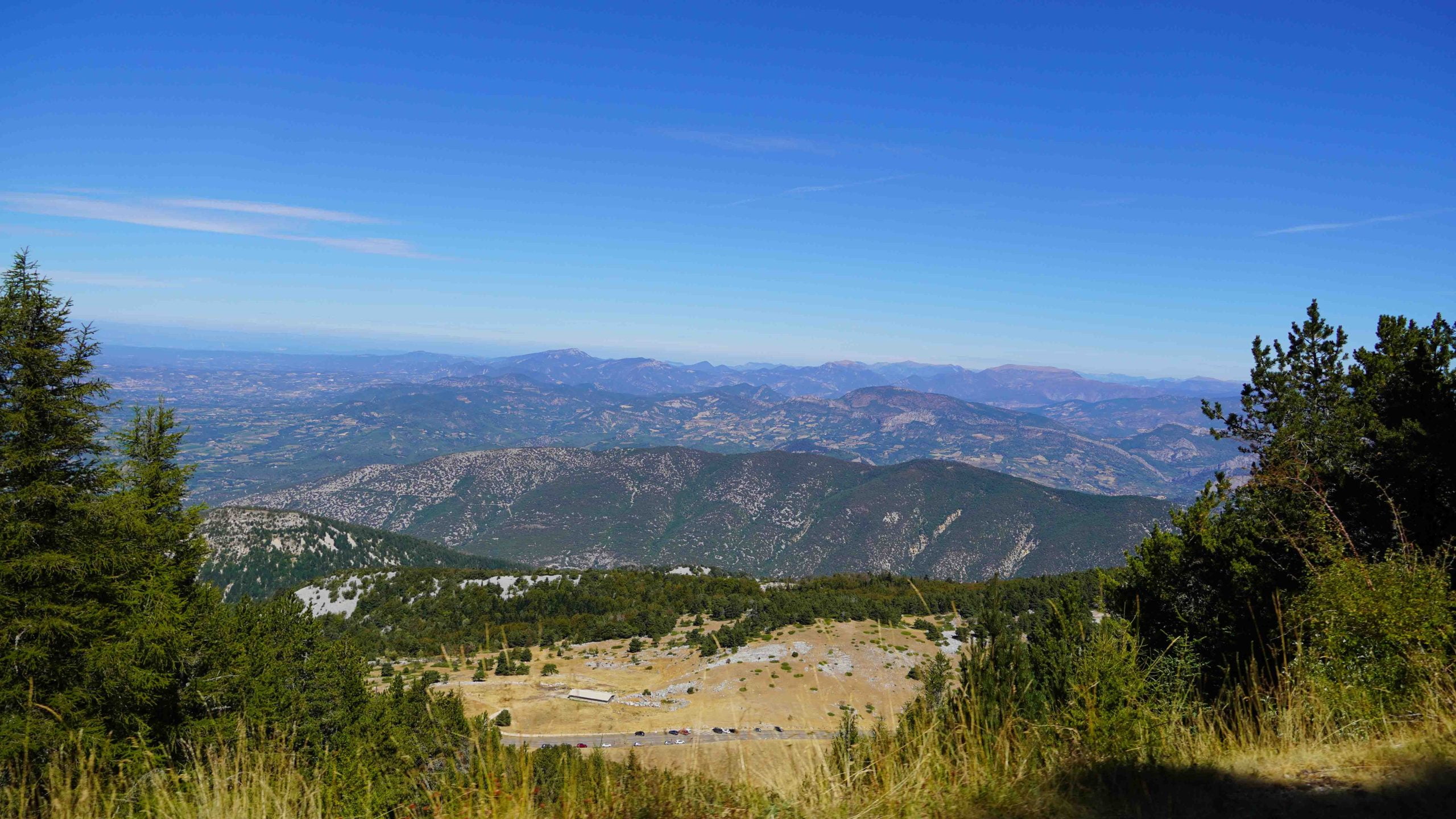 View down from the Malaucene side of Ventoux