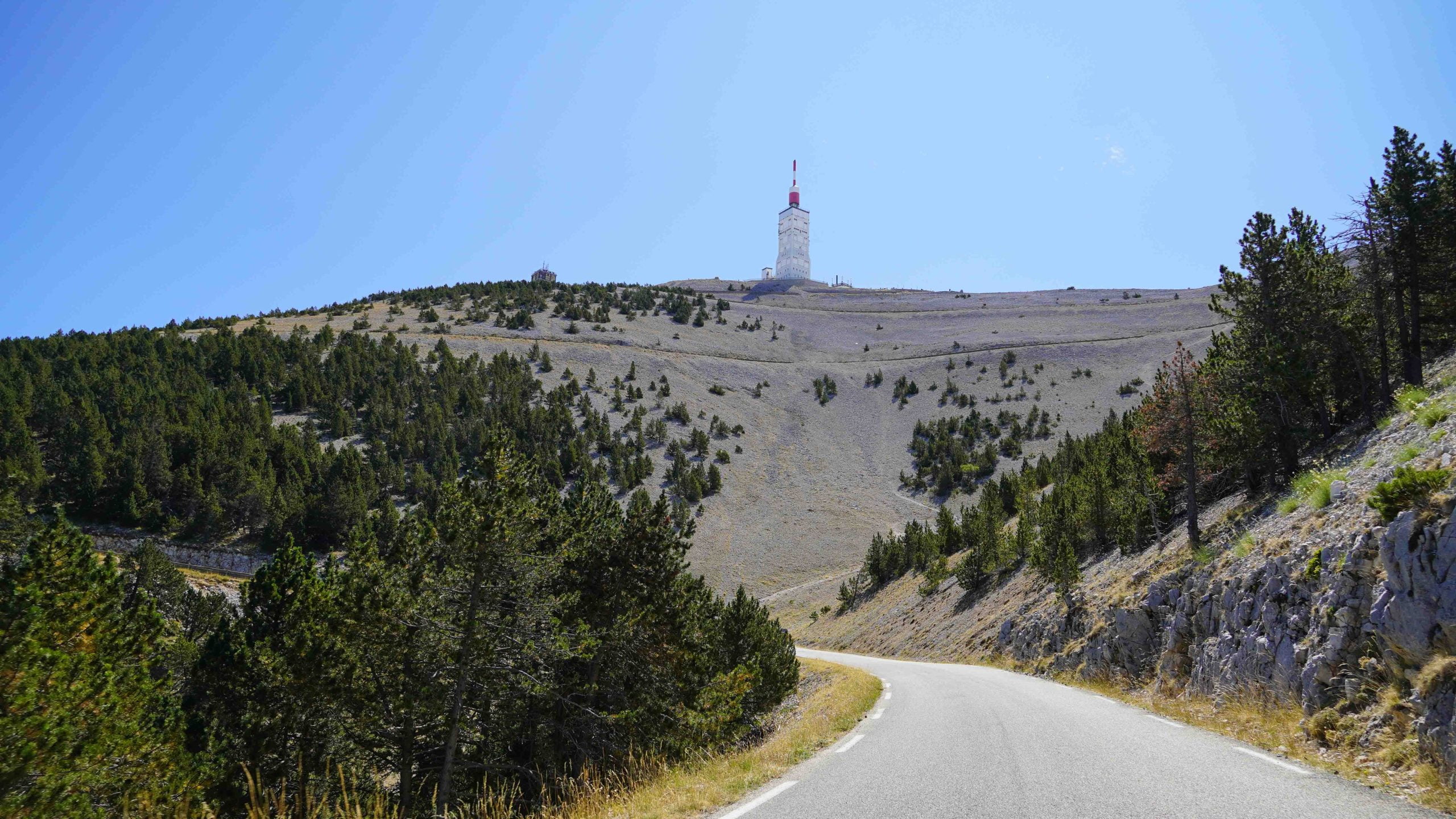 View to the summit of Ventoux from Malaucene side