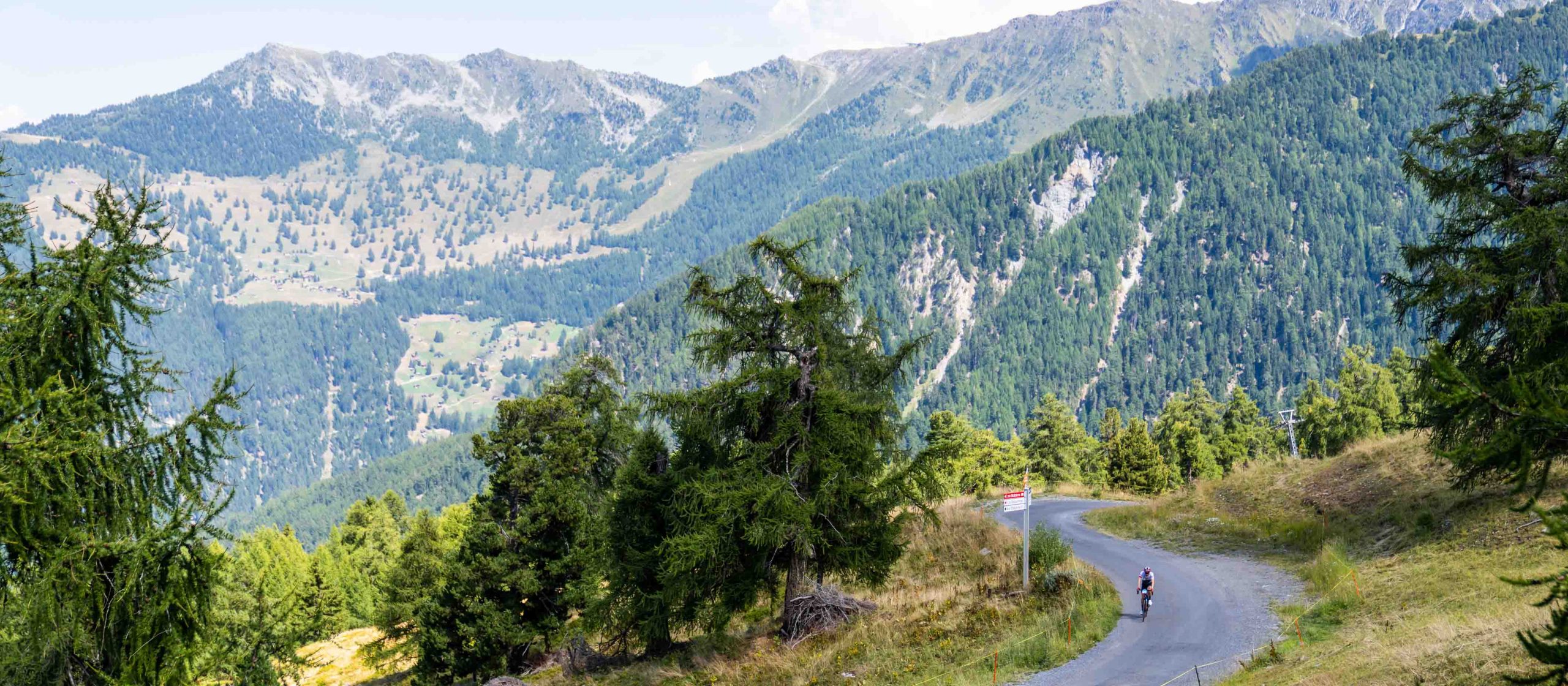 Mountain road on the Tour des Stations gran fondo