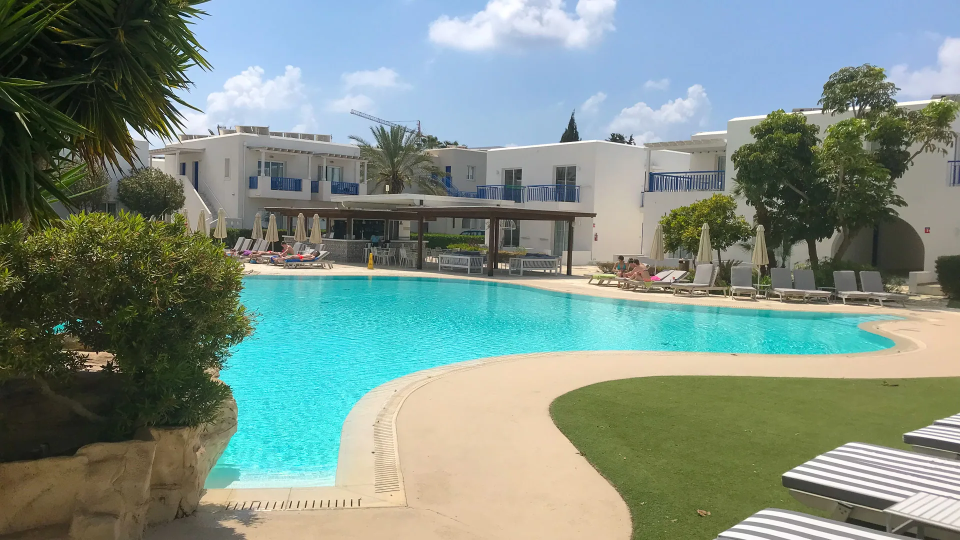 Swimming pool at the Aliathon sports hotel, Cyprus
