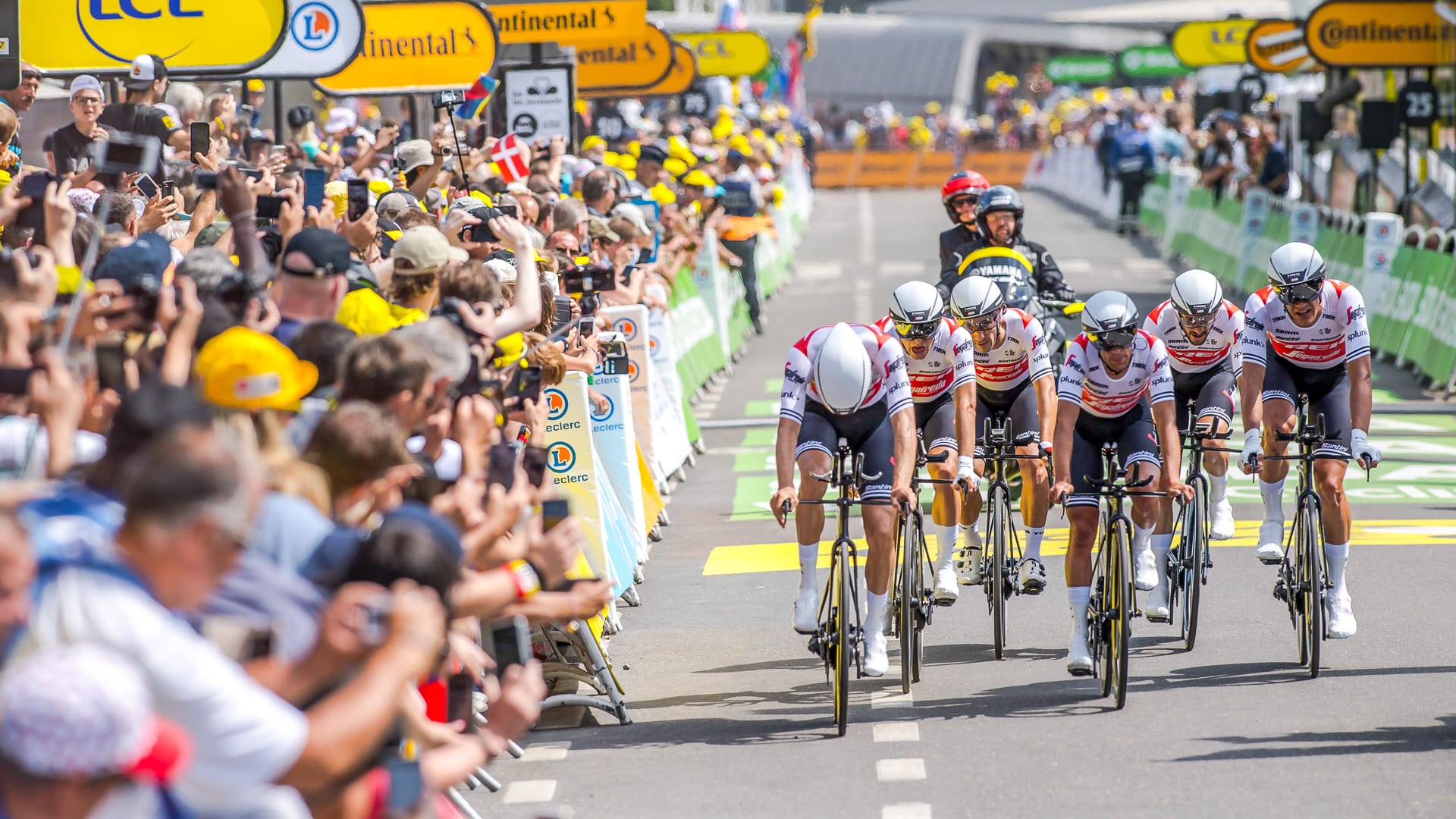 Tour de France cyclists in Brussels