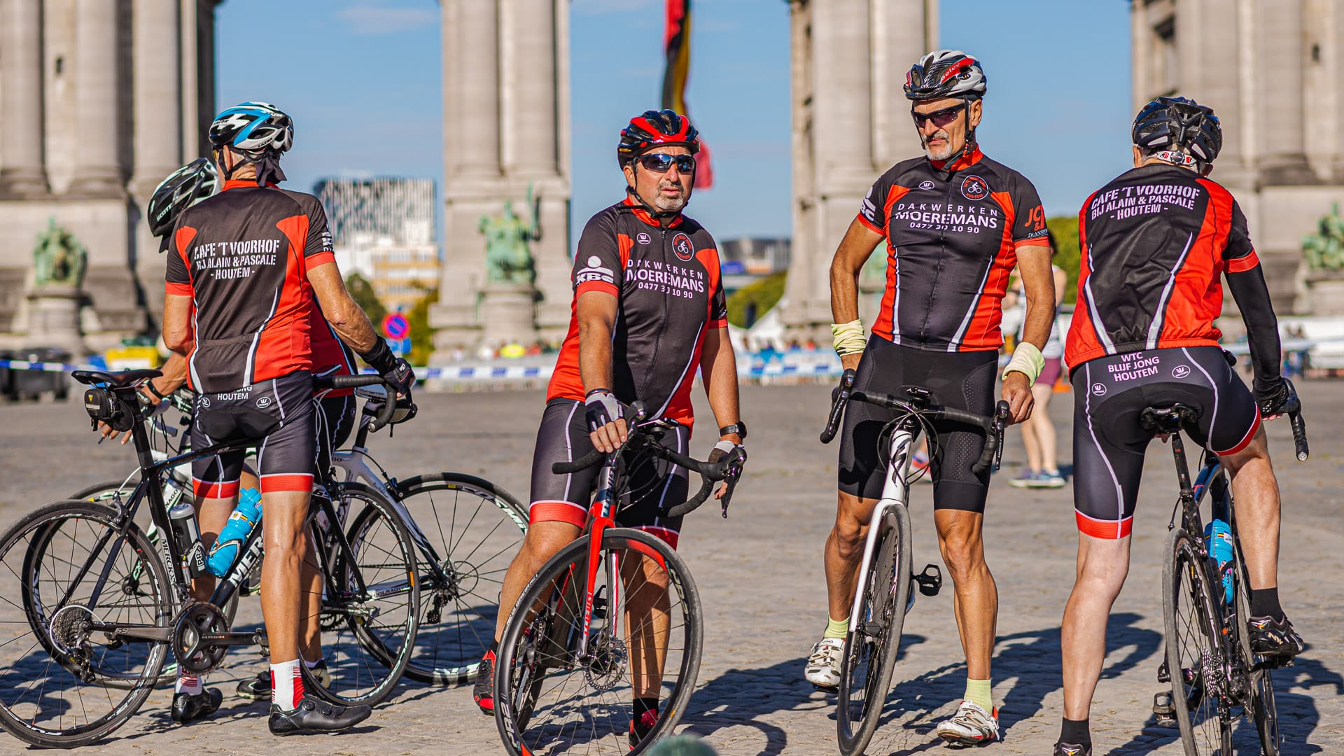 Road cyclists in Brussels
