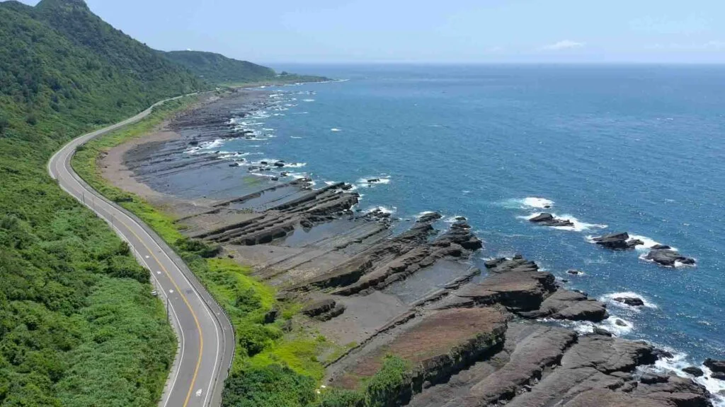 Taiwan's Route 1 in the north of Taiwean