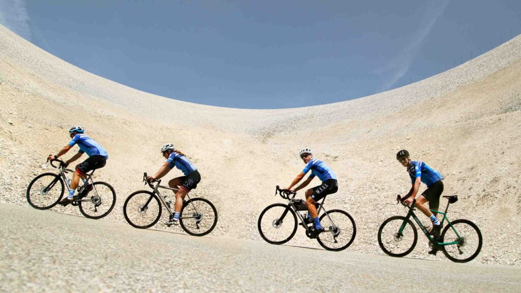 Cyclists on Mont Ventoux