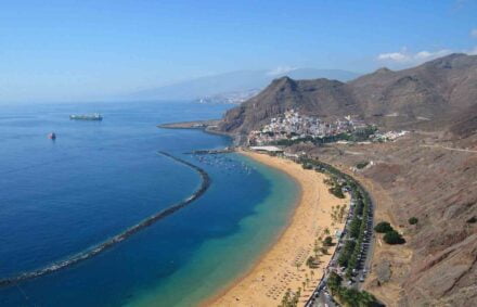 Aerial view of Canary Islands beach