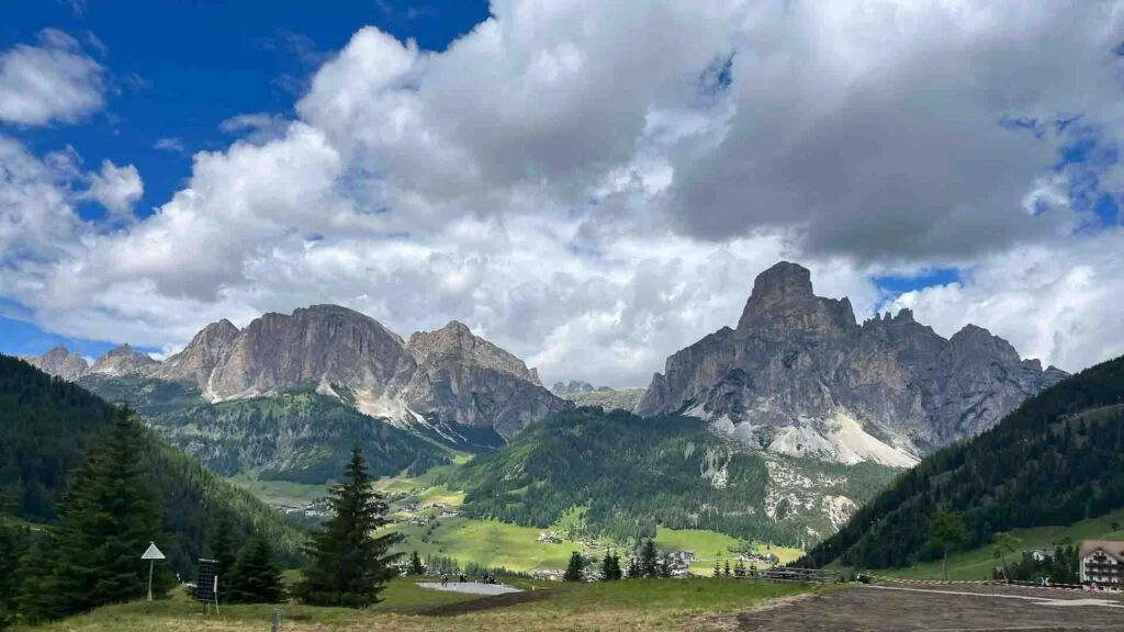 View of mountains in the Dolomites