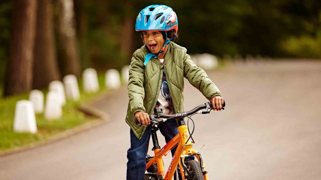 UK kid riding a Bike Club subscription bike