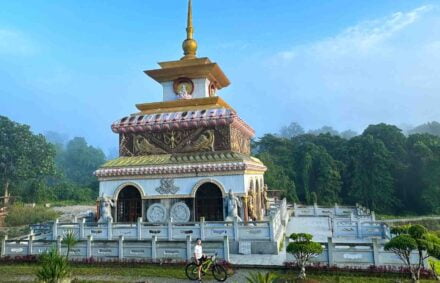Temple at the Buddhist Village Sarawak Borneo