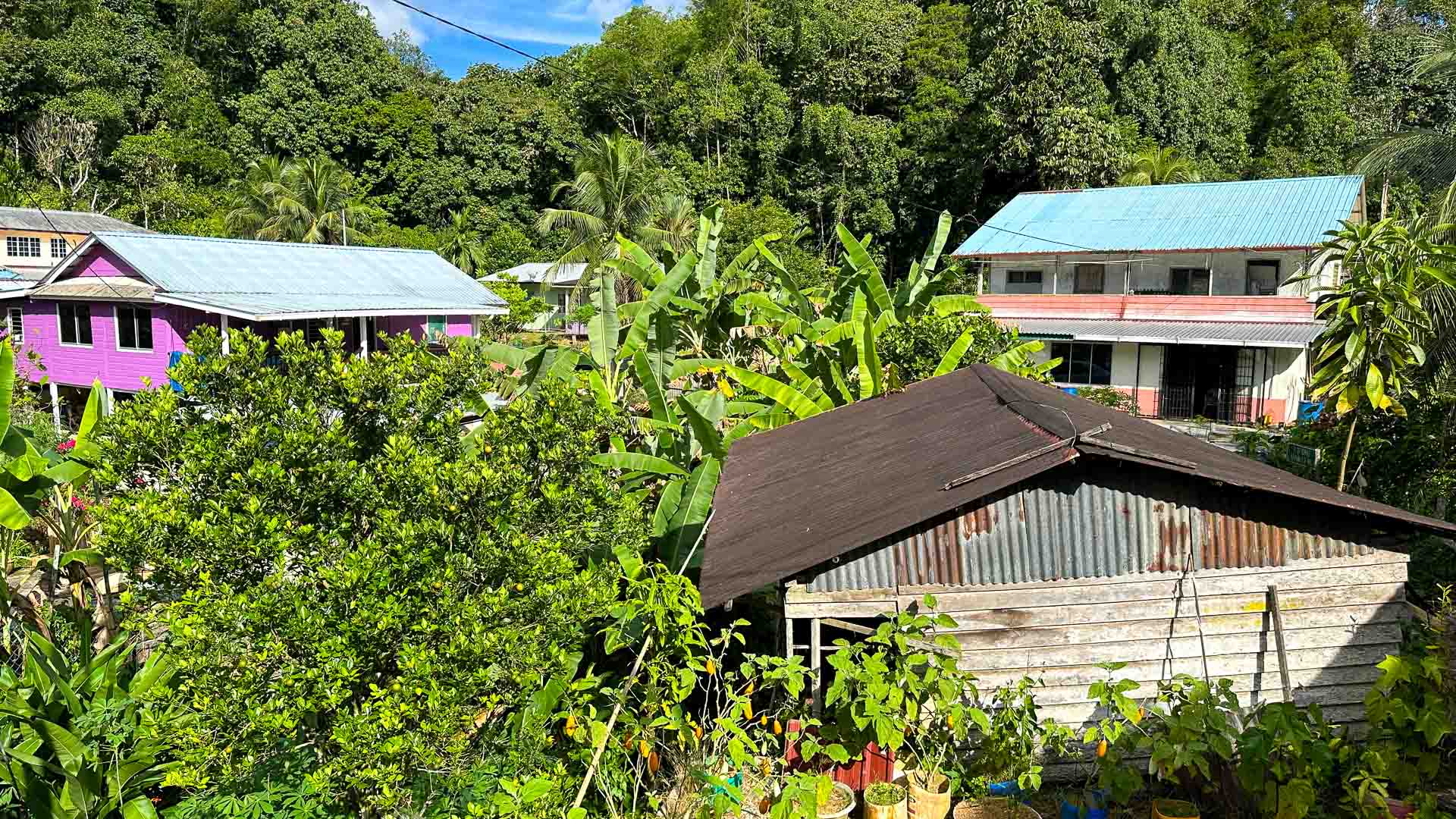 Annah Rais village in the mountains of Borneo