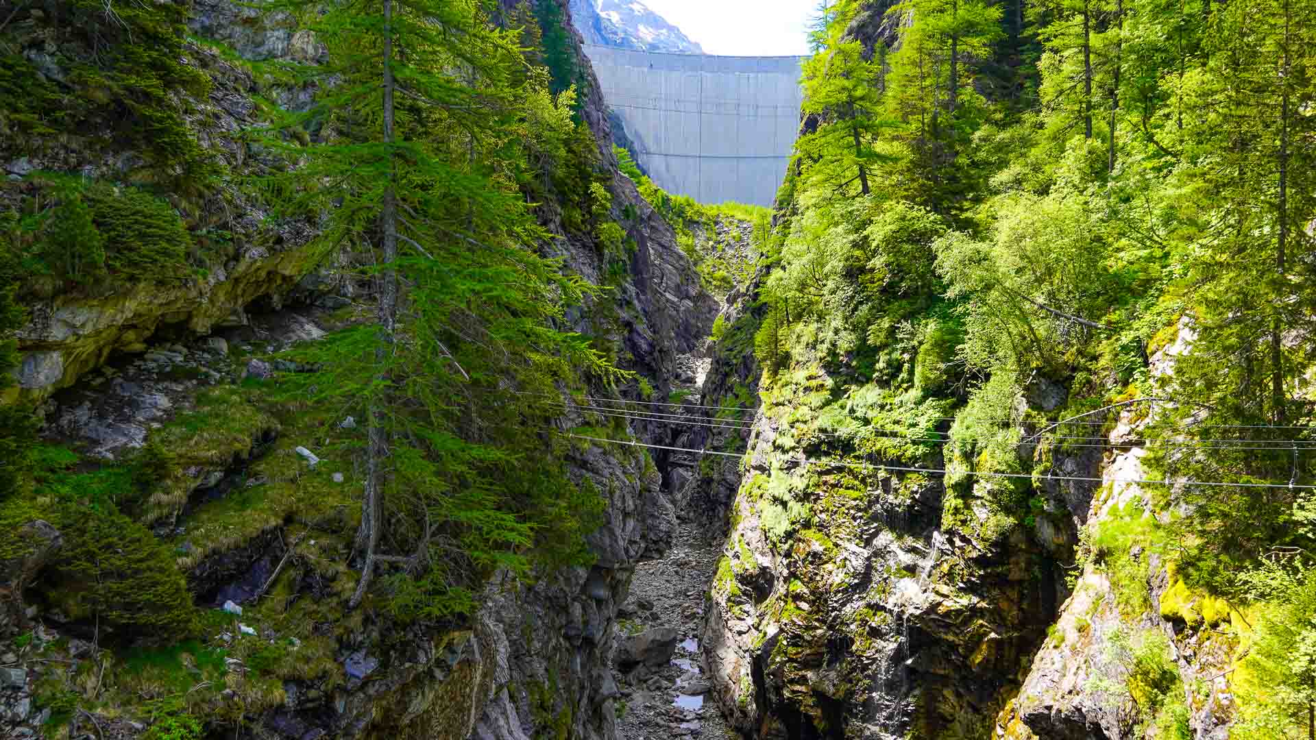 Cycling Mauvoisin Dam Switzerland