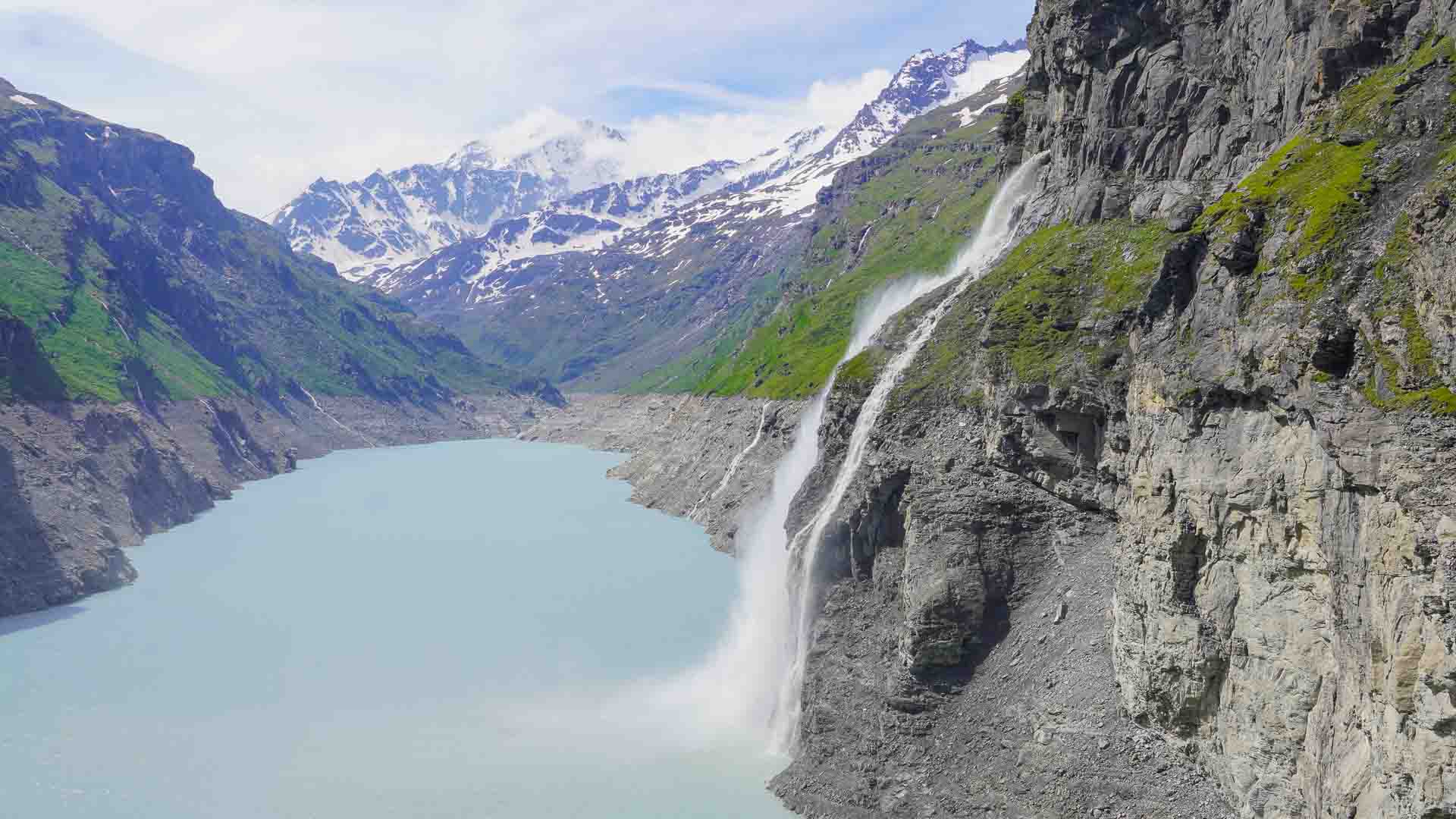 Cycling Mauvoisin Dam Switzerland