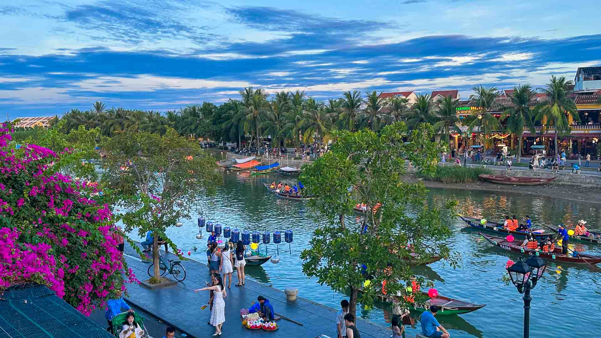 Vietnam street scene by the river