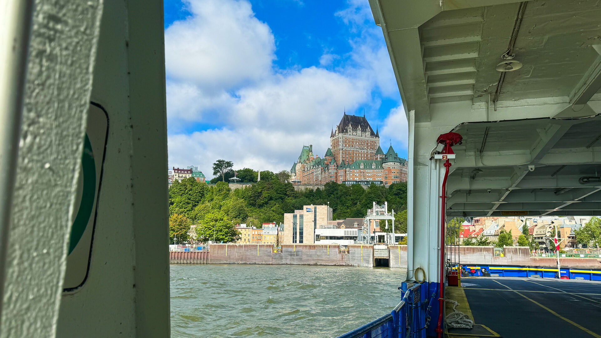 Le Château Frontenac from the ferry! (photo credit- Geneviève Healey)