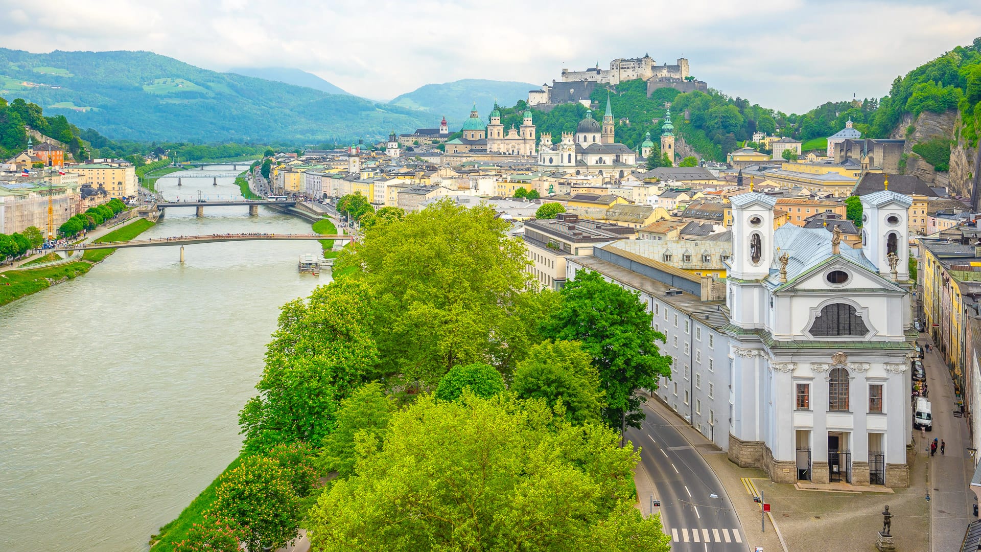 Salzburg skyline in Salzburg city IN Austria