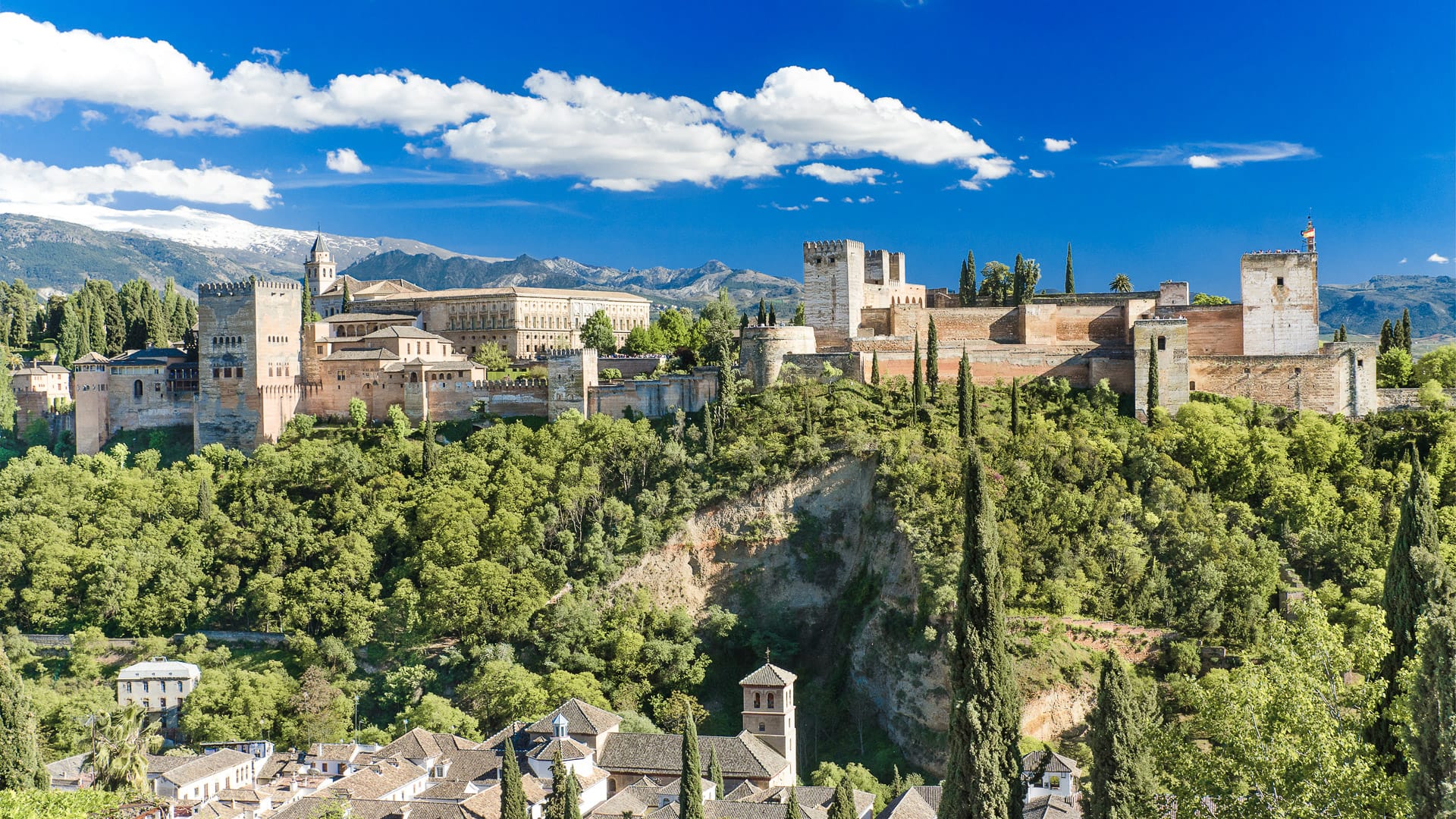 Famous Alhambra palace, Granada, Spain.