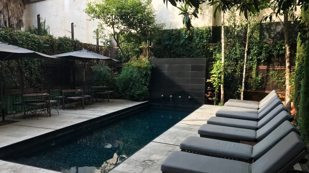 Attractive pool area at Hotel Nord