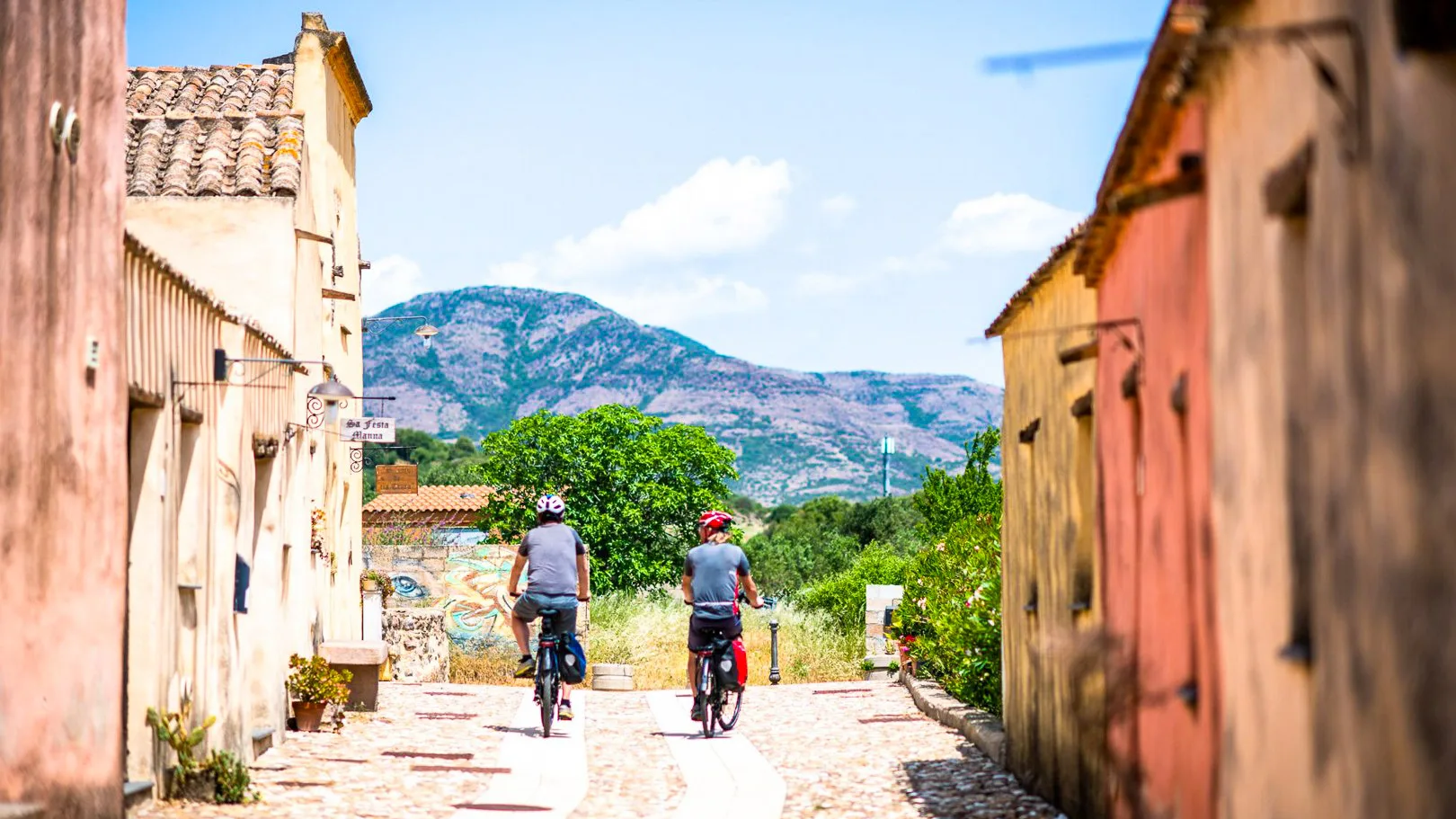 Cycling through the back roads of Trattalias in the Sulcis region in southern Sardinia