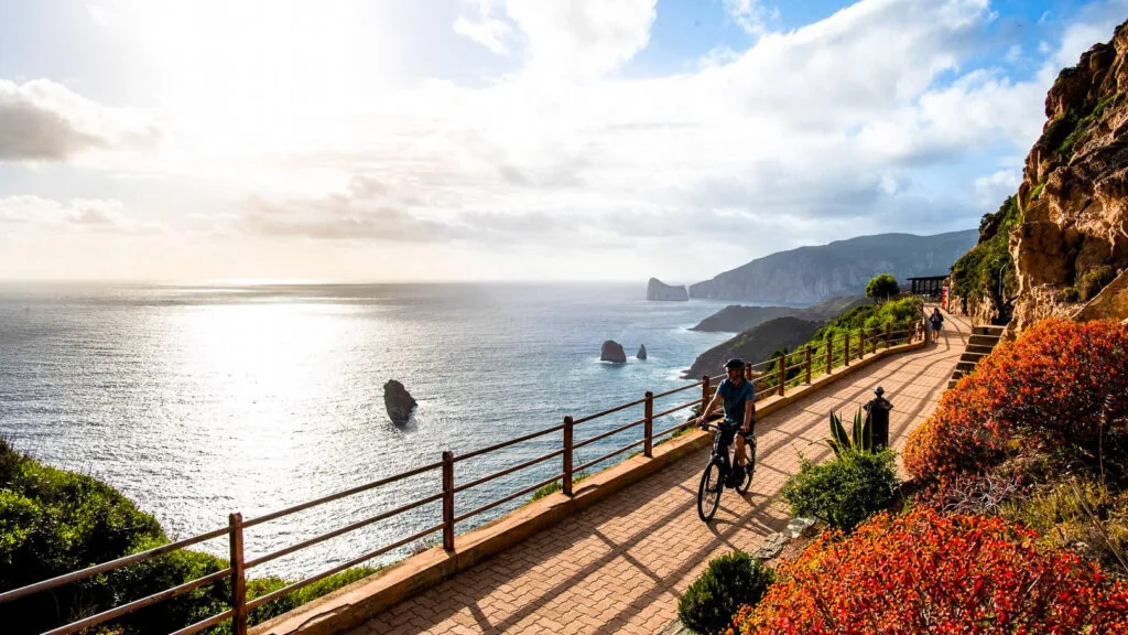 cycling sardinias coastline