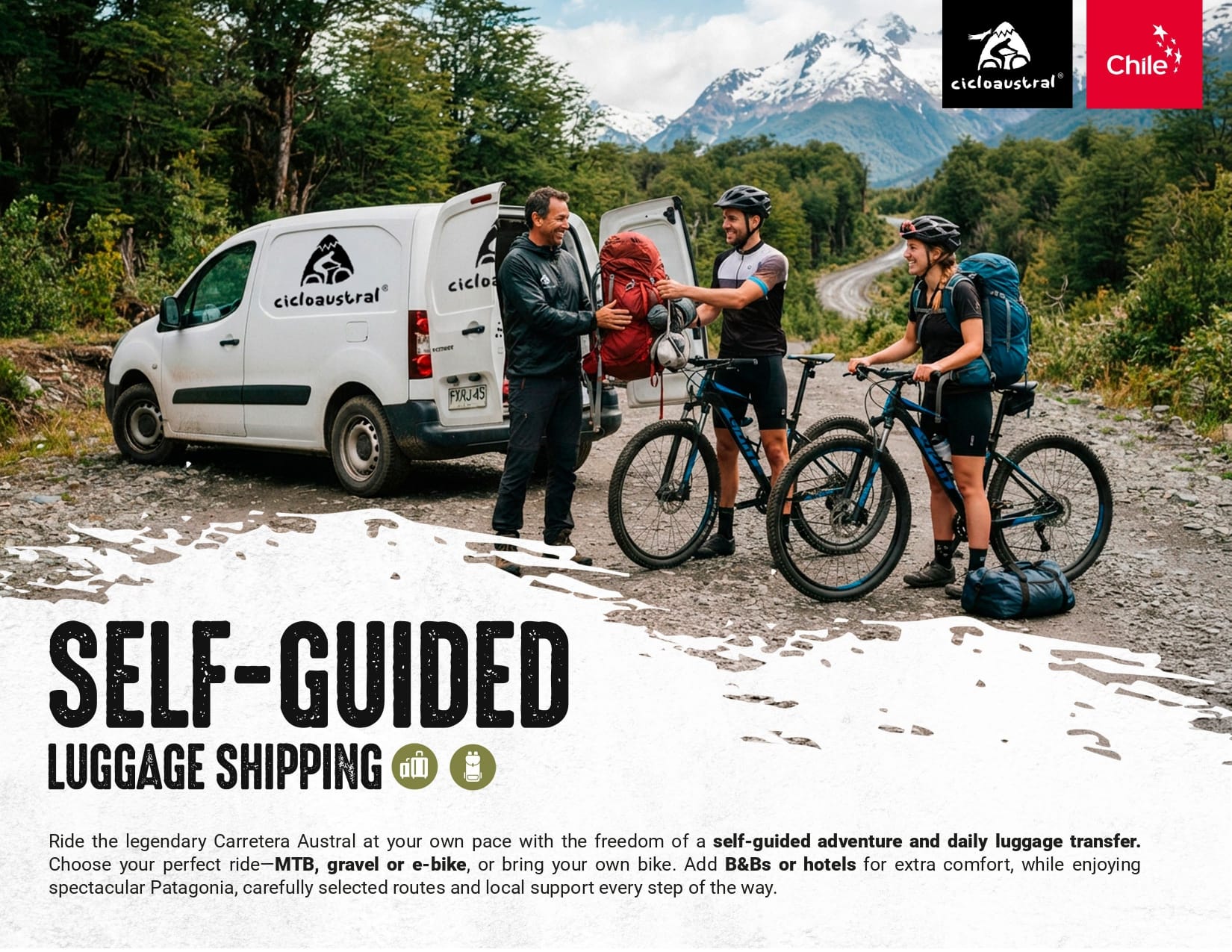 Details of our self-guided luggage shipping