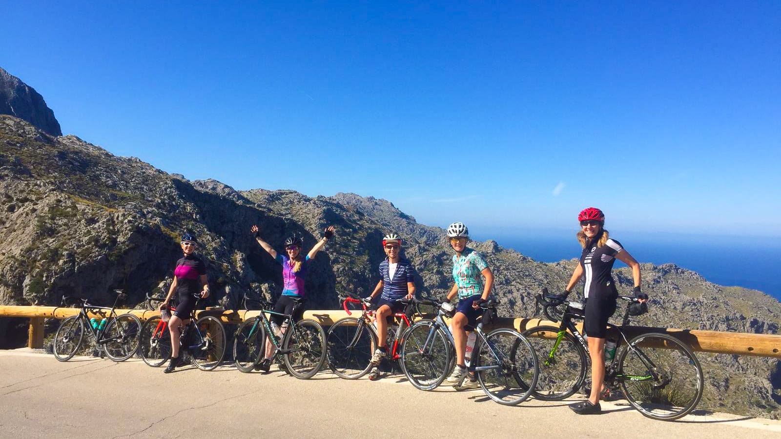 Women on a women only cycling holiday in Mallorca