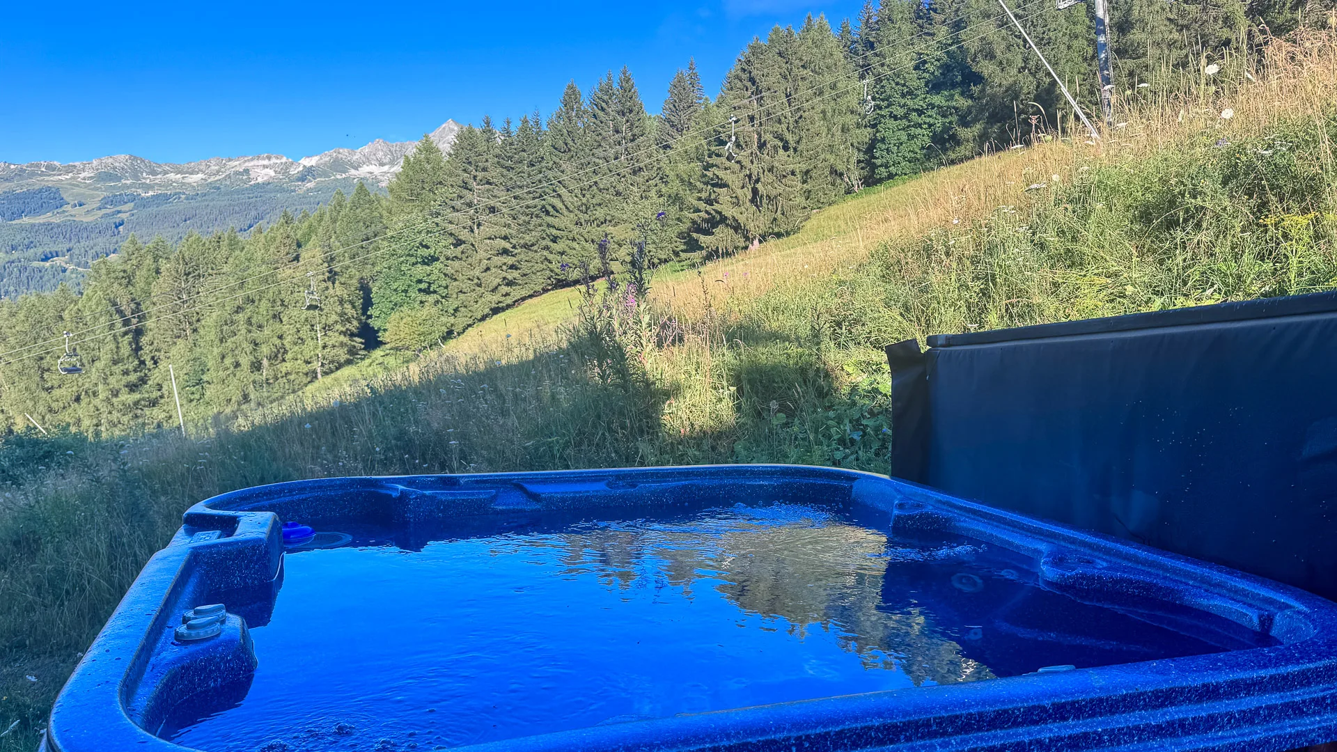 jacuzzi at a french alps chalet