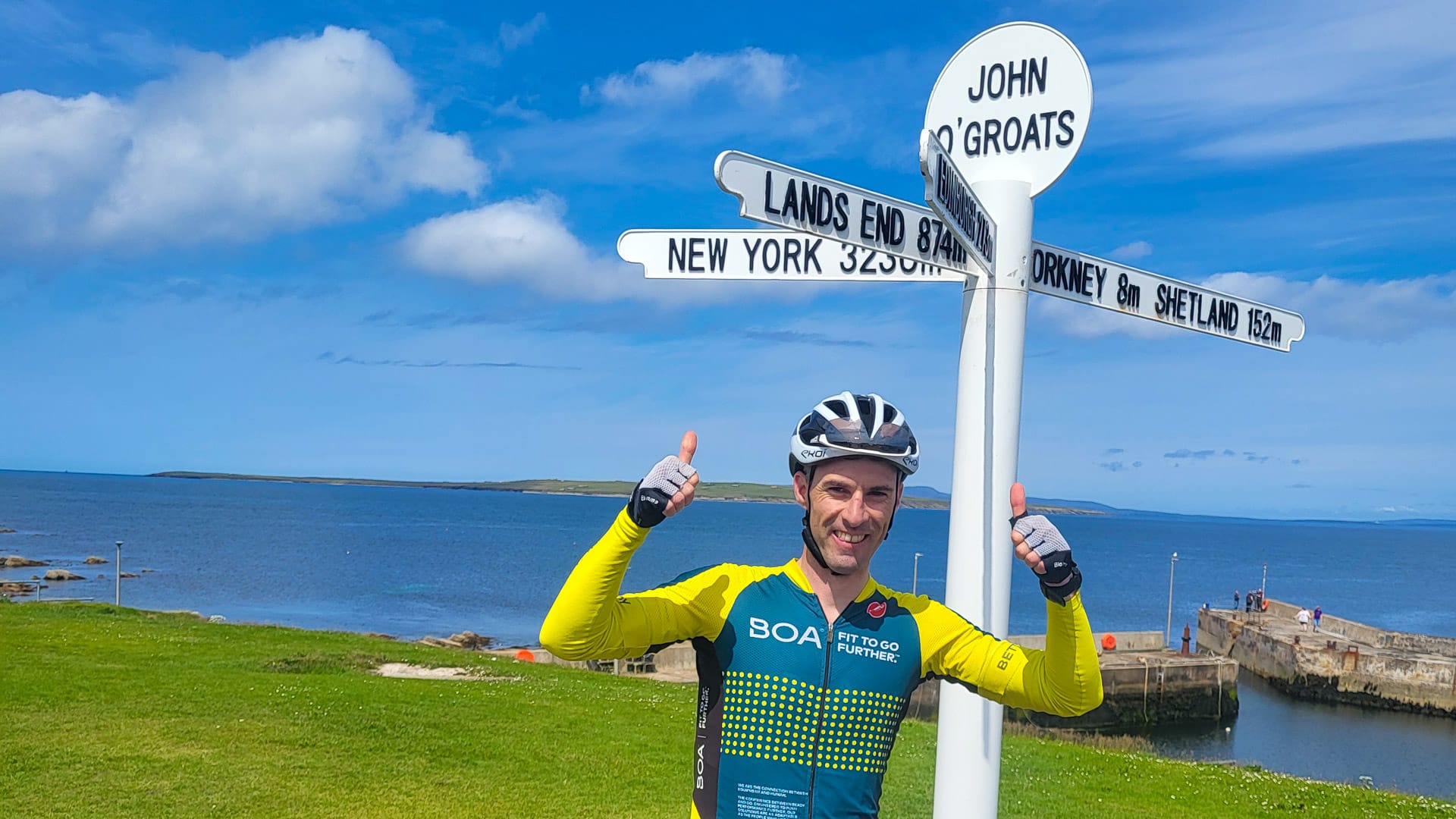 Obligatory celebration selfie around the iconic John O'Groats sign