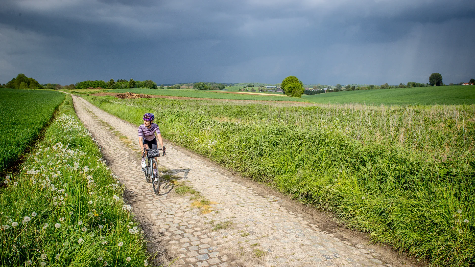 Cycling on cobbles in Flanders