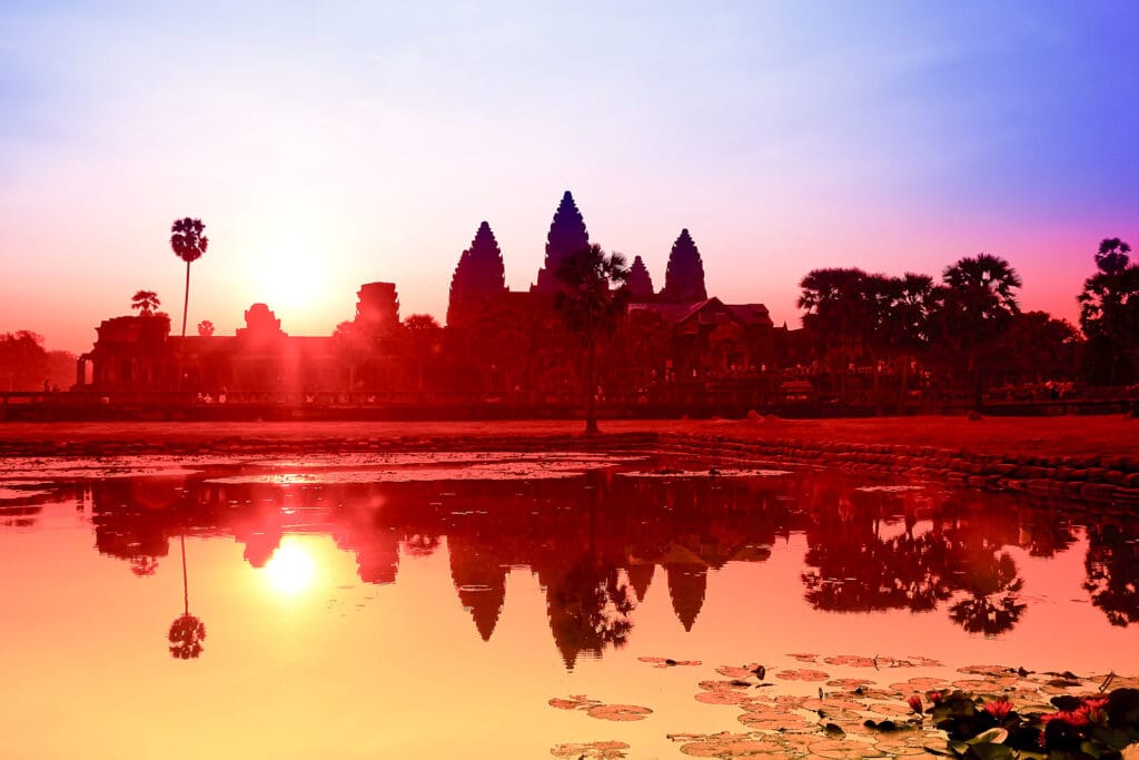 Angkor Wat sunrise at Siem Reap. Cambodia